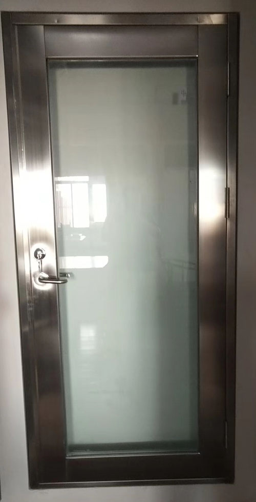 單扇不銹鋼玻璃防火門